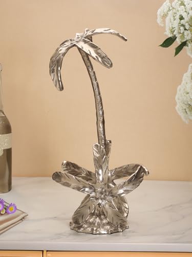 Image of Trovea's Palm Tree Bottle Holder Aluminium Wine Bottle Holder for Home Bar | Premium aluminium bottle holder with a palm tree design, ideal for displaying wine bottles for home bar and dining