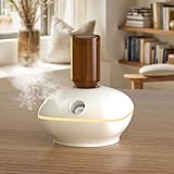 SALKING アロマディフューザー 水なし ネブライザー式 8時間自動運転機能 市販アロマオイル適用 Type-C充電 コードレス コンパクト LED雰囲気ライト 低騒音稼働 お手入れ簡単 卓上／部屋／車用／外出先 バレンタイン プレゼント 誕生日