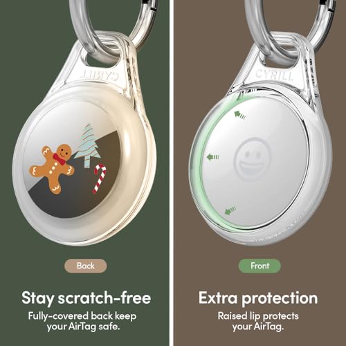 Image of CYRILL Shine with Key Ring Designed for AirTag Case (2021) - Parent, Crystal Clear Gingerbread
