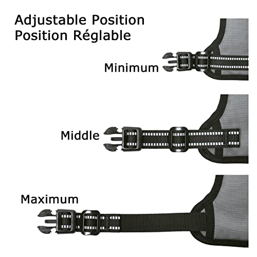 HEELE No-Pull Hundegeschirr, Brustgeschirr für Mittelgroße Hunde, Weich Atmungsaktiv Einstellbar Reflektierend Hundegeschirr Anti Zug mit Gepolstert Griff, Grau, M