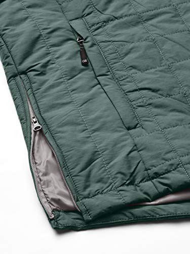 Cutter & Buck Herren Lightweight Primaloft Fill Rainier Half Zip Popover Jacket Alternativer Daunenmantel, Hunter Melange, Small