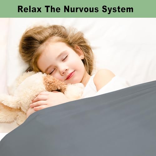 Image of Ntomtuex Sensory Bed Sheet for Compression Reduced Pressure Weighted Blanket to Keep Nice Sleeping Comfortable with Light Breathable Polyester, Blue, 54 inchx60 inch