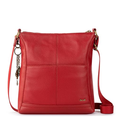 Image of The Sak Lucia Leather Crossbody Purse - Premium Leather Women's Handbag for Everyday & Travel - Cross Body Bag With Zipper