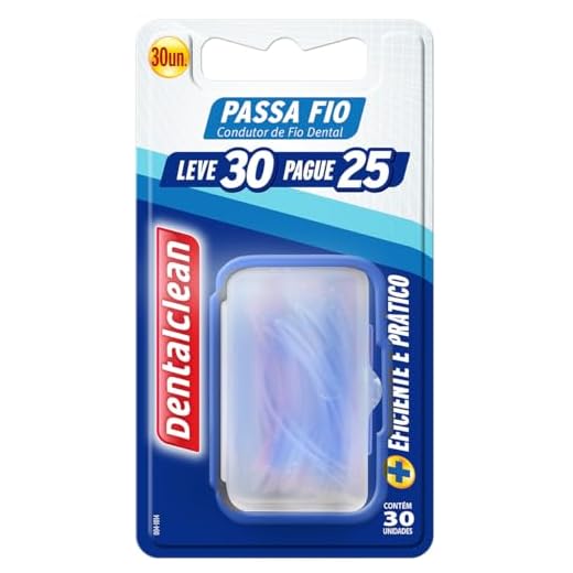 Haste de Passar fio dental em aparelho ortodôntico com 25 unidades Dentalclean, Dentalclean