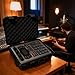 MiKiJoy4U Audio Samplers Hard Case for Roland SP-404MKII/ SP-404A/ SP-404SX/ SP-404 Hard Shell Carrying Storage Case Equipped with Comfort Handle with Customizable Foam
