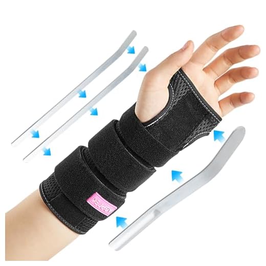 AGPTEK Muñequera Tendinitis Muñeca con 3 Férulas Aluminio Extraíble para Túnel Carpiano, Esguinces y Torceduras, Artritis, Muñequera Metacarpiana para Ambos Manos de 16-23 cm, Rosa