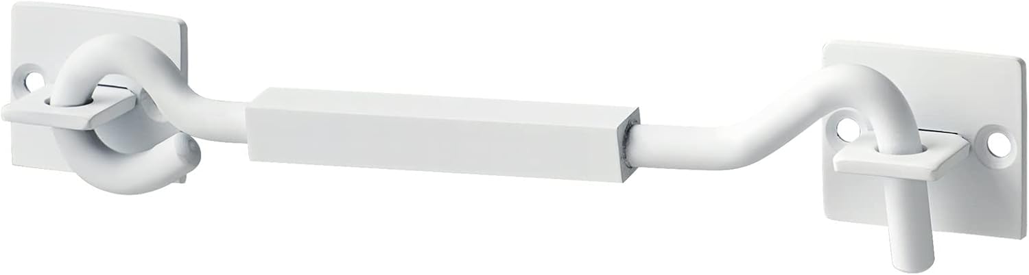 Black Stainless Steel Window Lock with Switch Cabin Hook Door Eye Latch Silent Catch Holder with Screws 1Pcs(Black)