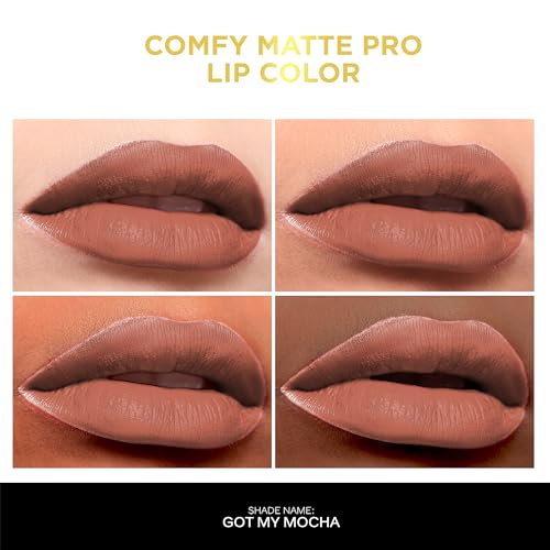 Image of FACES CANADA Comfy Matte Pro Liquid Lipstick - Got My Mocha 17, 5.5 ml | 10HR Longstay | Intense Color | Macadamia Oil & Olive Butter Infused | Lightweight Super Smooth | No Dryness | No Alcohol