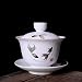 Imagen de Porcelana Gaiwan 8 oz taza de té blanco esmaltado Tureen chino Sancai Cover Bowl Lip Cup Saucer Set