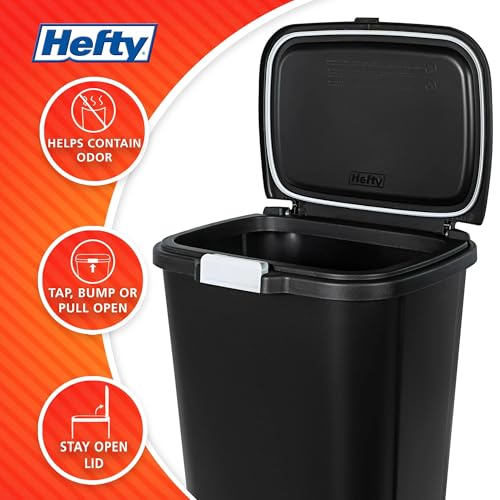 Caneca de basura negra Hefty 13 galones 4 pack miniatura 4