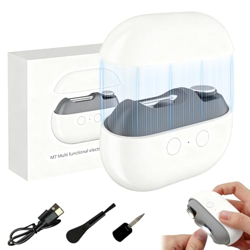 Easyclip �X�}�[�g�l�C���N���b�p�[ 3�C��1 Fanyil �C�[�W�[�N���b�v �l�C���N���b�p�[ ����җp�d���ܐ؂� LED���C�g&�l�C���X�N���b�v���[�t���|���b�V���N���b�p�[ �ړ������̂���l�p(�z���C�g)