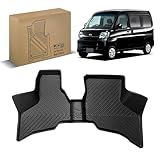 Shvgen|適合ダイハツ ハイゼット S321V S331V フロアマット1列目防水専用設計3D立体構造Hijet S321V S331V 2017.11~2021.11ハイゼット アクセサリー 縁高 TPE材質 耐摩擦 耐汚 折りたたみ式 取付簡単 カー用品(1列目)