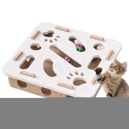 猫用パズルおもちゃ - インタラクティブキャットトイ,トンネル ベル トラック 迷路 小型犬用 歯固め トレーニング 運動 犬種 クレート リビングルーム 対応