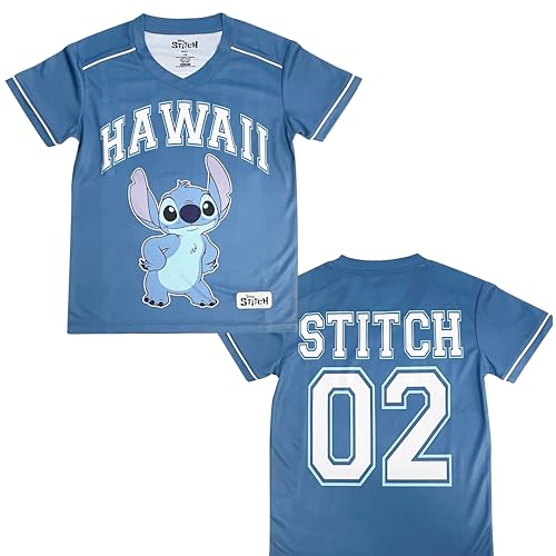 Image of Disney Lilo & Stitch Girls Soccer Jersey Sports Graphic Shirt Soccer Fan Athletic Apparel