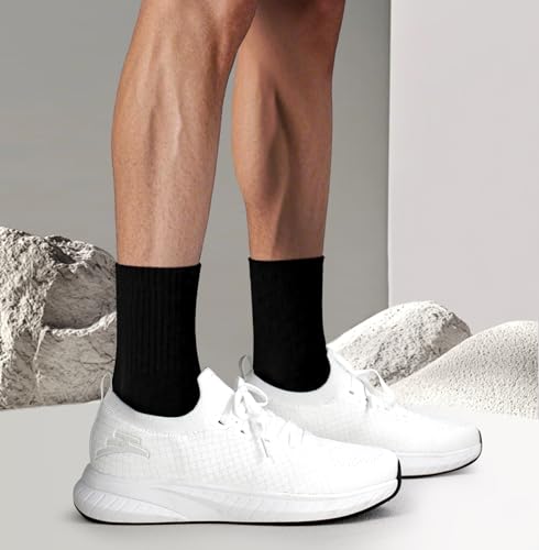 Image of Mens Slip on Lightweight Walking Shoes Non Slip Breathable Running Shoes Comfort Tennis Workout Gym Sneakers with Shoelace