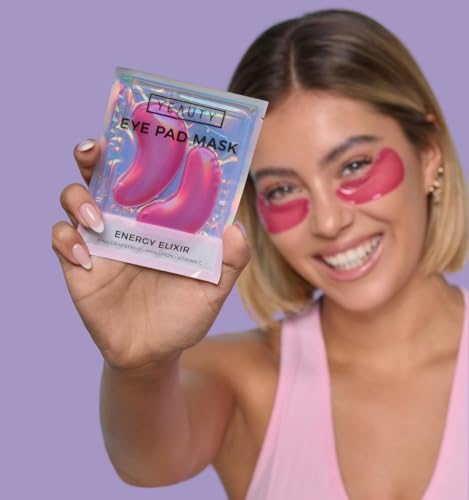 YEAUTY ENERGY ELIXIR EYE PAD MASK, die superweichen Augenpads mit dem luxuriösen Anti-Aging Serum ausVitamin C, Hyaluron und Pink Grapefruit reduziert Augenringe und glättet die Augenpartie