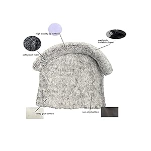 SHEGLORE Plush Cozy, Luxurious, Calming, Comfortable, Removeable, Washable Dog Bed Mat and Furniture Protector (Large, Beige Brown) SHEGLORE Plush Cozy Luxurious Calming Comfortable Removeable Washable Dog Bed Mat and Furniture Protector Large Beige Brown