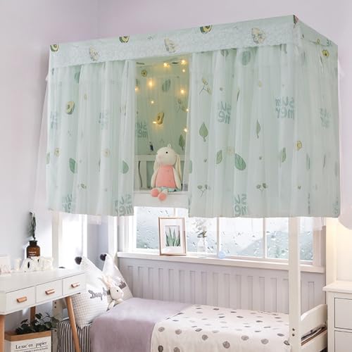 IBLUELOVER Rideau de Lit Superposés Moustiquaire Ciel de Lit en Tissu Rideau d'occultation pour...
