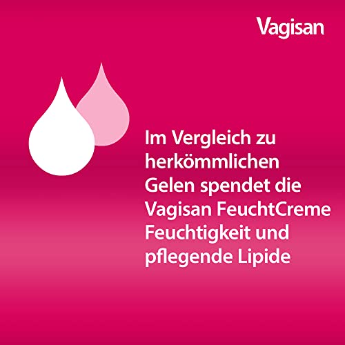 Vagisan FeuchtCreme 50 g I hormonfreie Intim-Creme gegen Scheidentrockenheit I lindert Brennen, Jucken und...