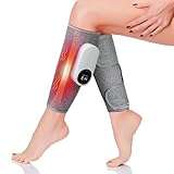 Leg Massager,Calf Massager for Circulation and Pain Relief, 3 Intensity Levels, 3 Massage Modes, Heat Therapy, Rechargeable via Type-C, Customizable Fit, Promotes Muscle Relaxation, 1Pack(Gray)