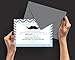 15 Mustache Thank You Cards with Grey Envelopes - Stationery for Boys Baby Shower - Dapper Chevron Stripes