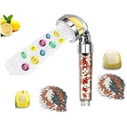 Equipo Suavizador De Agua WOOPOWER Cabezal Ducha Filtro Vitamina C, Alchachofa Ducha Filtro Universal Alta Presión, Cabeza Ducha de Mano para Eliminar Cloro, Suaviza Agua Dura, Ahorra agua