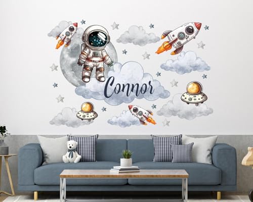 Vinilo Decorativo Astronauta Personalizado para Pared miniatura 4