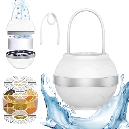 HOVCEH Wasserfilter für Badewannen, Duschfilter, 8-Stufiger Bath Ball Water Filter, Shower Filter for Hard Water, Badekugelfilter, Für Weichere, Glattere Haut - BPA-frei - 2.500 Gallonen Filterung