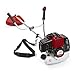 33cc Petrol Grass Trimmer and Brushcutter with Protective Guard and Harness - Optimal for Trimming Weeds, Grass Cutting, Lawn Edges - 2-Stroke Engine 0.9KW / 1.2HP
