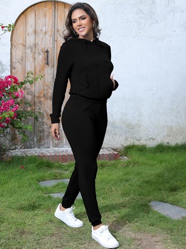 HTD Two Piece Outfits for Women Casual Sweatsuits Set Long Sleeve Hoodie Tracksuit Pullover Jogger Sweat Pants Set3