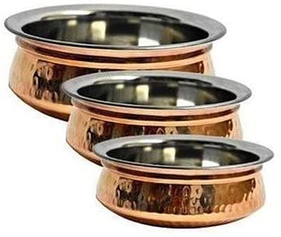 Ciotola Handi Biriyani In Rame E Acciaio - Doppia Parete 18cm Per Cibi Caldi E Freddi - Foto 10