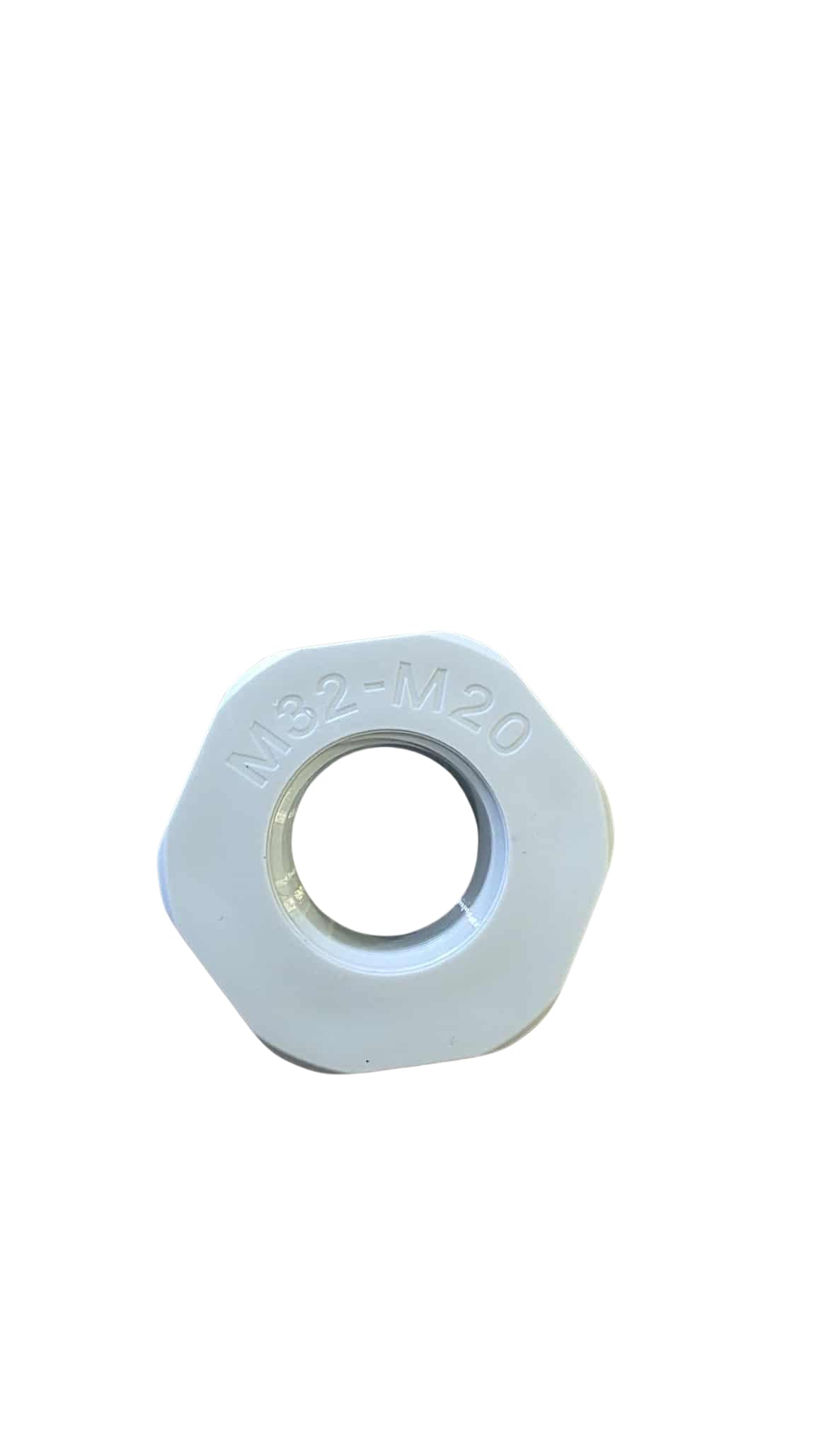 M32 - M20 Reducer Nylon | Threaded Reducer Grey Cable Gland Hex | Male M32 Female M20 - Pack of 2