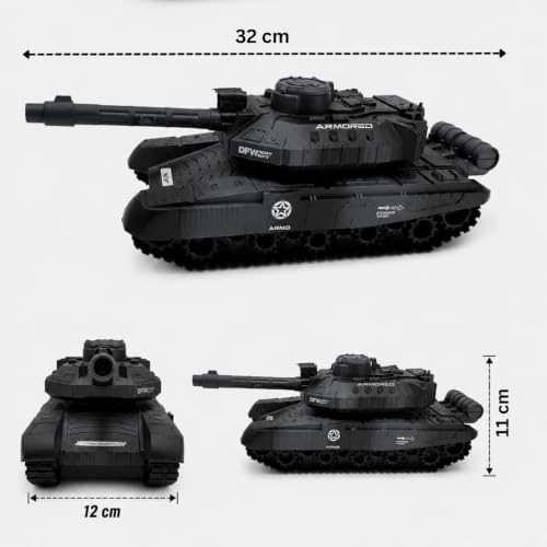 Image of Remote Control Water Bullet Tank Toy for Kids (6+ Years),Birthday Gift for Boys&Girls,Rechargeable RC Military Tank with Water Gel Bullets,Multi-Directional Movement,USB Charging