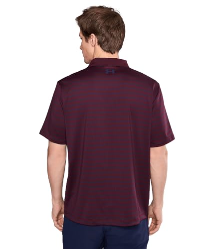 Under Armour Performance 3.0 Herren-Poloshirt, Dark Maroon/Midnight Navy/Midnight Navy, 4X-Groß – Ansicht 4