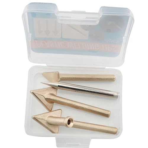 Image of CHENJIN 1 Set Plastic Welding Iron Triangle Soldering Iron Head Set Welding Replacement Tips Soldering Iron Gun Head Leather Ironing Head for Wrinkle Removal For Car Bumper Repair Smoothing Head