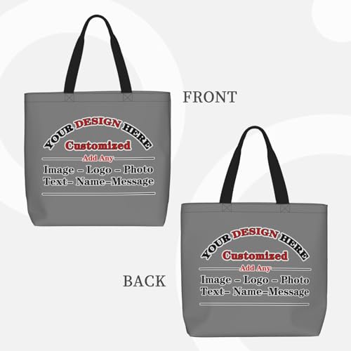 Custom Personalized Tote Bag With Your Team Logo Text Image Custom Bags For Work Travel Shopping Women Shoulder Handbag3