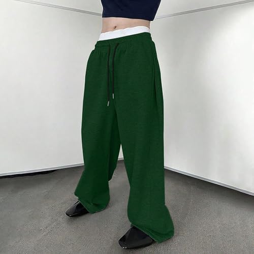 Baggy Sweatpants Men Fleece Wide Leg Sweat Pants with Pockets Loose Open Bottom Joggers Y2k Clothes Tall Trousers Streetwear4