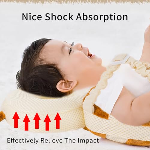 Image of Baby Head Protector Backpack,Toddler Head Protector Padded Backpack Elasticated Carrier Wear,Breathable Polyester Mesh, Lightweight, Suitable for Summer(Bee)