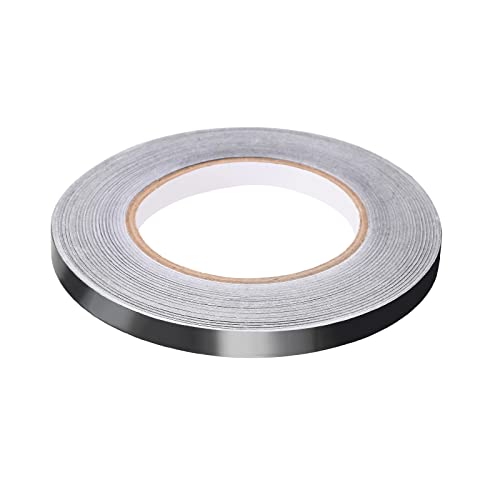 Image of Aluminum Foil Tape Adhesive Metal Tape, [for Sealing Patching Hot Cold HVAC, Duct, Pipe Insulation] - 0.4 inch /164ft /2.8 Mil /Black
