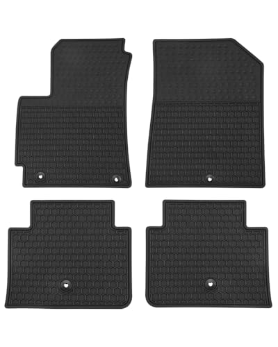 Megiteller Car Floor Mats Custom Fit for Kia Seltos 2021 2022 2023 (No SX Turbo Models) Behind 2nd Row in Upper Position Odorless Washable Duty Rubber All Weather Floor Liners Black