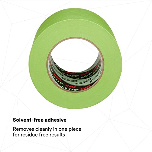 Image of 3M High Performance Green Masking Tape 401+, Superior Adhesion, Clean Removal, Highly Conformable, Paint-Bleed Resistant, 72 mm x 55 m, 6.4 mil, 8 /Case