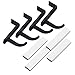 Mudder 4 Pack Headphone Headset Hanger Monitor Stand Holder Headset Stick-on Hook, Black