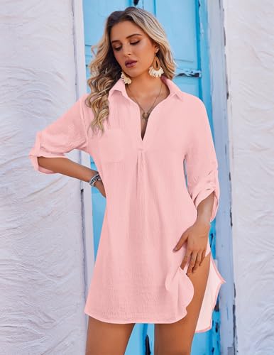 Image of Ekouaer Swimsuit Coverup for Women Bathing Suit Cover Up 2026 Summer Beach Vacation Outfits