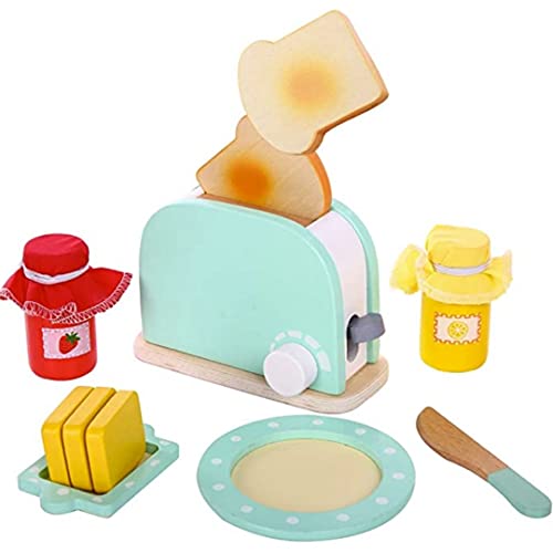 NESTA TOYS Wooden Bread Pop-up Toaster | Pretend Play Toys | Kitchen Set Toy for Kids (3+ Years)
