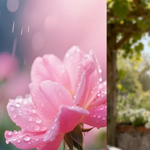 Image of Nuxovilar Pink Flower Floral Cling Window Film 17.5x39.3 in PVC