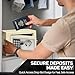 Flexzion Small Safe with Drop Slot - Electronic Drop Box for Money with Digital Combination Lock - Cash Safe for Cabinets, Home & Office Security (12