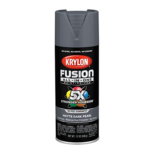 Krylon Fusion All-In One 12 Oz. Matte Spray Paint Dark Pearl - 1 Each