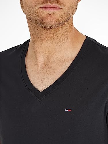Tommy Jeans Herren Tjm Original Jersey V Neck Tee Dm0dm04410 Kurzarm Strickoberteile, Schwarz (Tommy Black), XL EU – Ansicht 3
