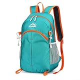 babominimer Mochila de senderismo ligera e impermeable de 20 L con diseño plegable y plegable, de nailon Ripstop, para viajes, camping, ciclismo, ajustable, transpirable (verde)