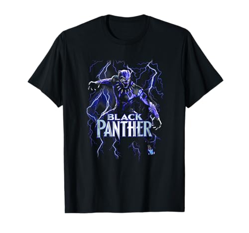 T-shirt Black Panther Marvel avec logo graphique premium énergie cinétique